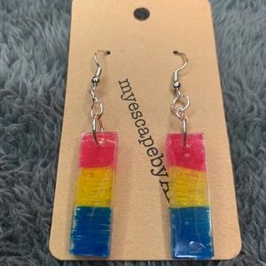 Pansexual Flag Earrings
